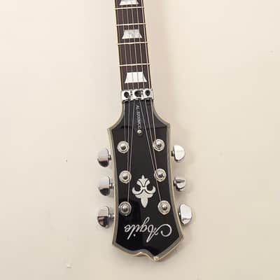 AL-3200MCC-P-27 Agile Special Edition Signature Guitar w/Floyd Rose Chris Poland Black Flame Baritone image 5
