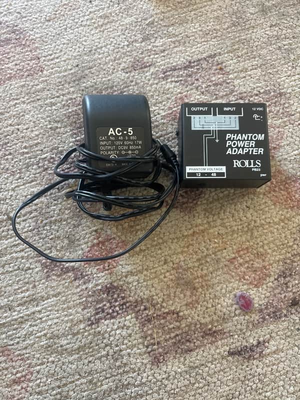 Rolls PB23 Single Channel Phantom Power Supply 2010s - Black image 1