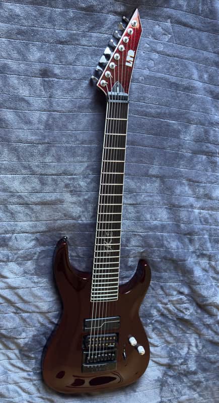 ESP LTD SC-608b with Evertune - Red Sparkle image 1