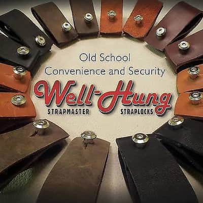 Well-Hung Old School Leather Guitar Strap Locks 2021 Various image 2
