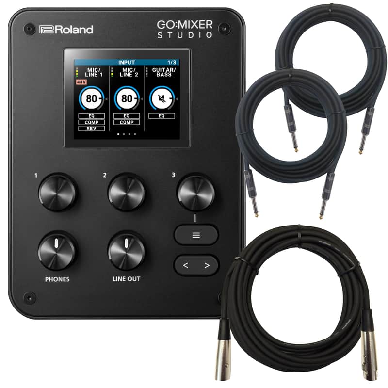 Roland GO:MIXER STUDIO Audio Mixer/Interface CABLE KIT image 1