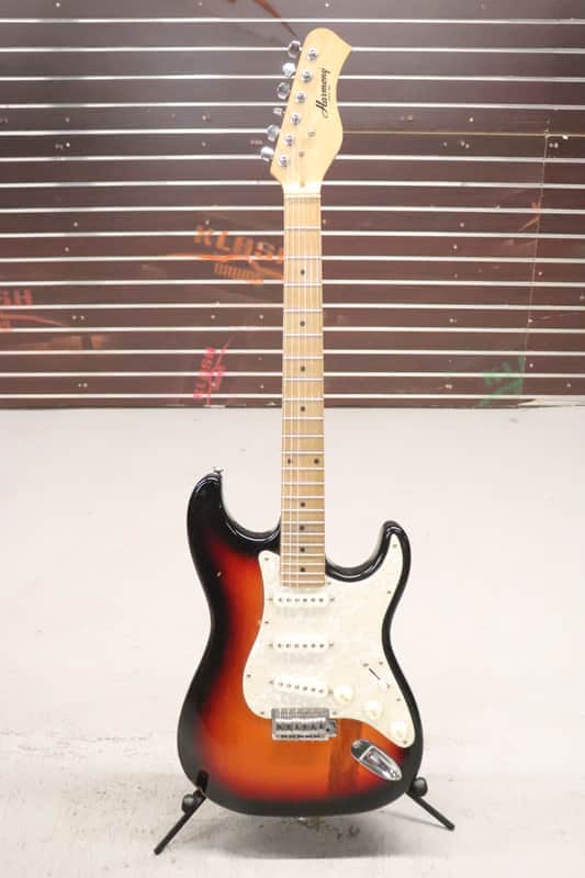 Harmony H-80 Strat Style Electric Guitar Sunburst Finish 1980's image 1