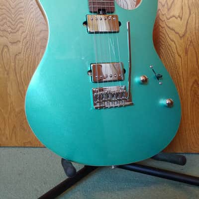 Firefly FFSA-MGN 516 Super Strat Alnico HH Coil Split 2023 - Metallic Green / Natural Mahogany image 2