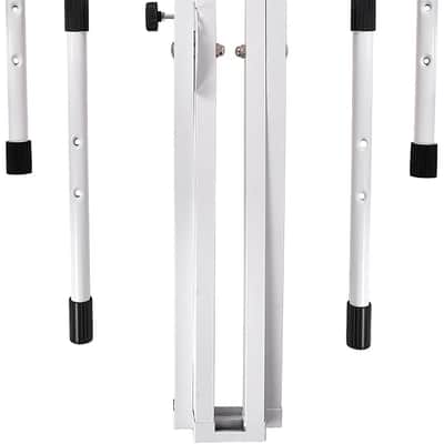 Heavy-Duty, Double-X, Adjustable Piano Keyboard Stand with Locking Straps (White) image 5