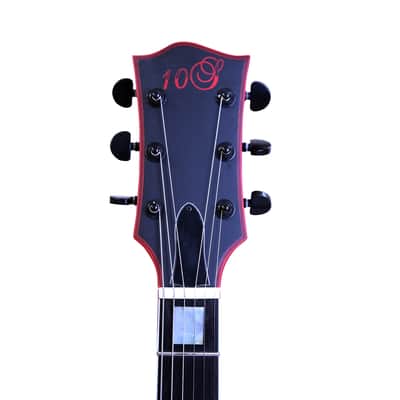 10S Custom GF Single Cut Baritone Electric Guitar Fire Red Burst image 5