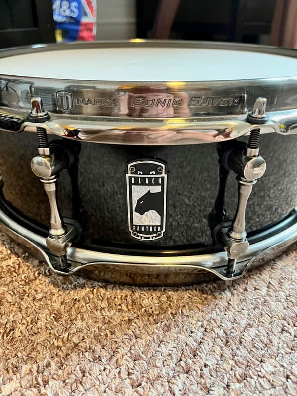 Mapex BPML4500LNTB Black Panther Black Widow 14x5" Maple Snare Drum 2010s - Transparent Black image 1
