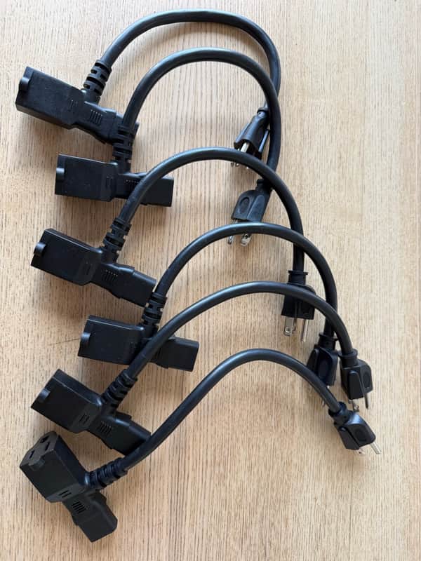 AC Power Splitter Cables For Powered PA - 6 Pack image 1