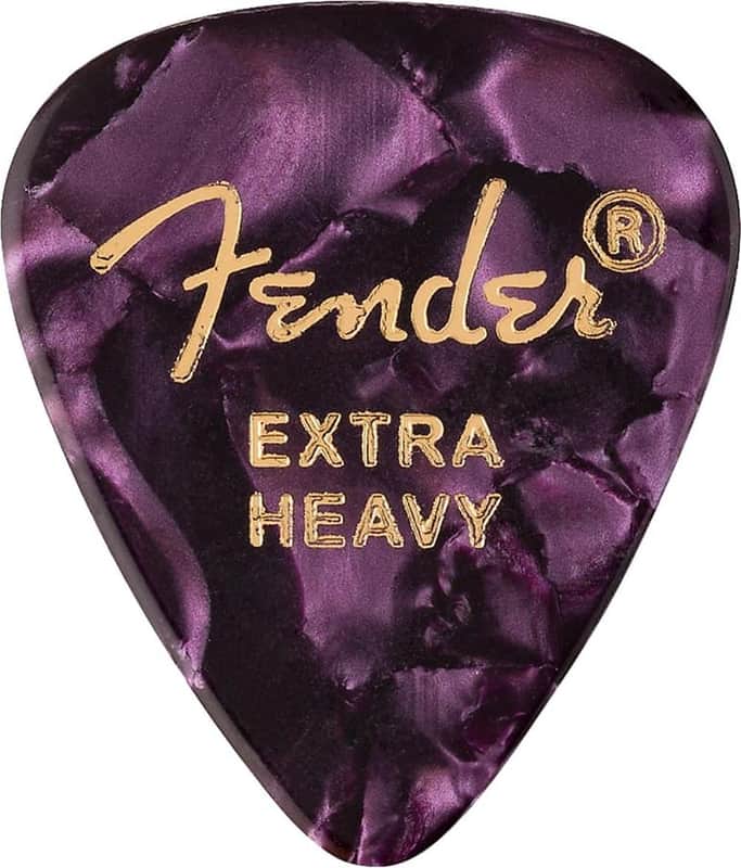 Fender 351 Shape Premium Picks, Extra Heavy, Purple Moto, 12 Count image 1