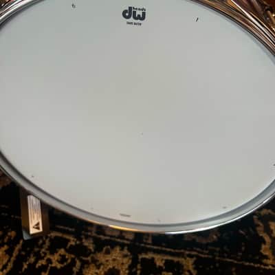 Mint DW 6.5" x 14" Collector's Series Pure PurpleHeart Shell Snare Drum - Natural Satin Oil w/ Chrome Hardware image 6