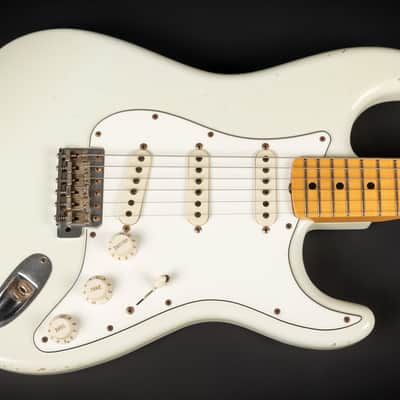2012 Fender Custom Shop '69 Reissue Stratocaster Relic MN - Olympic White | USA Limited Edition 1 / 30 Reverse Headstock Abigail Ybarra Handwound Pickups Jimi Hendrix Style | CoA OHSC image 4