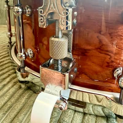 Ludwig Classic Maple Exotic Bubinga 14x5 Snare — Tube Lugs, Die-Cast Hoops, P86 image 7