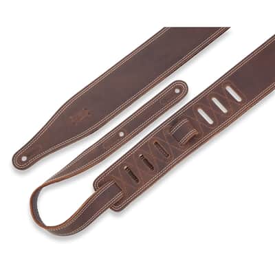 Levy's M17 B DS Dbr Tracolla In Pelle Con Doppia Cucitura Dark Brown 2 1/2 image 3