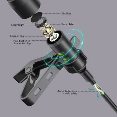 PoP voice Professional Lavalier Lapel Microphone Omnidirectional Condenser Microphone image 6