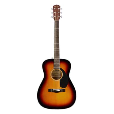 Fender CC-60S Concert Acoustic Guitar - 3-Color Sunburst w/ Walnut FB image 2