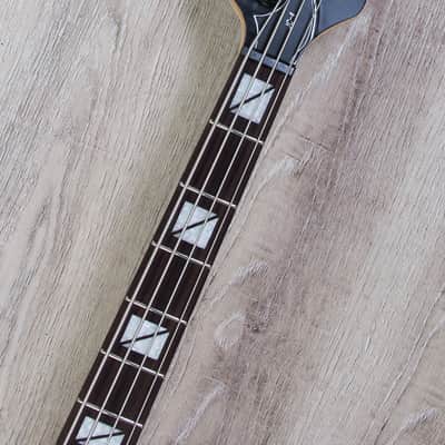 ESP LTD JC-4FM John Campbell Bass Guitar Flamed Maple EMG See Thru Black Satin image 8