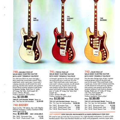 KENT (Kawai/Teisco) Model 740 Guitar 1967 Vintage Sunburst [SolidBody] image 14