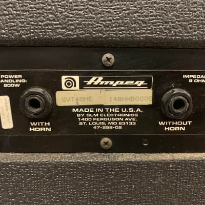 AMPEG SVT-48HE Rare USA-Made 4x8" Bass Speaker Cabinet with Horn image 7