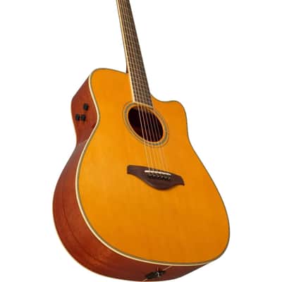 Yamaha FG-C-TA TransAcoustic Cutaway Acoustic-Electric Guitar - Vintage Tint image 6