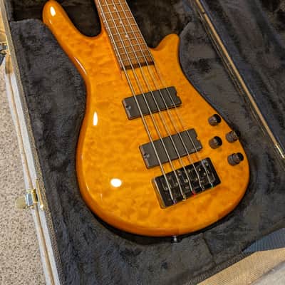 Spector NS2000/5 Neck-Through 5-String | Amber Quilt | EMG BQC Preamp | Spector Case image 14