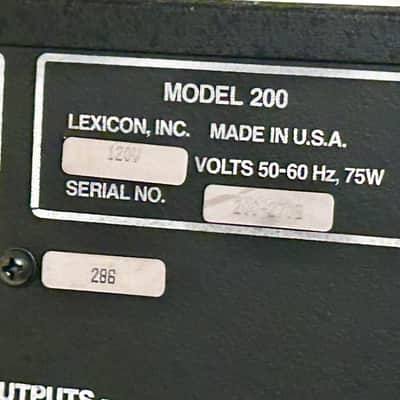 Lexicon Model 200 Digital Reverberator - Vintage 1984 Stereo Reverb - Fully Functional image 5