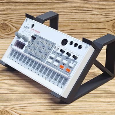 The Analog Source Dual Height Angled Riser Black Desktop Stand for Korg Volca Beats Bass FM Keys Nubass Loop Mix Sample Synthesizer Mixer Drum Rhythm Machine Sampler image 7