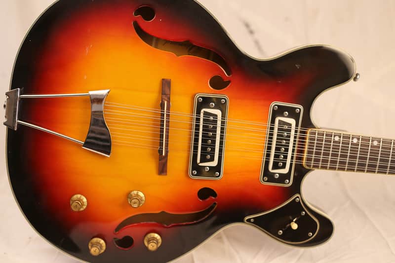 Aria Diamond 12-string Hollow-body Electric ES-335 1966 Sun Burst