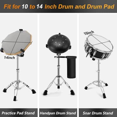 Adjustable Snare Drum Stand with Drumstick Holder – 14.5"–22" Height, Collapsible Drum Stand image 3