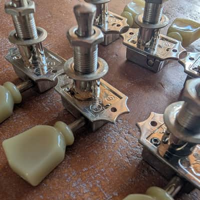 2001 Gibson Deluxe Tulip Vintage Style Tuning Pegs Set 3+3 CLEAN image 9