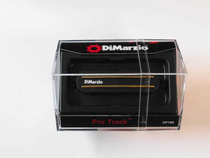 DiMarzio Pro Track Single Coil Pick-up Black W/Gold Rails DP 188 image 1