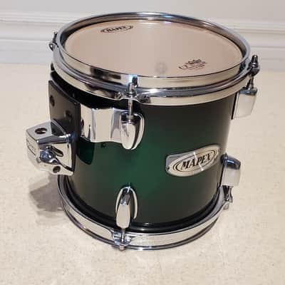 Mapex M 8"x8"inch Tom Drum W/Mount - Lacquered Green Fade - Gorgeous Clean A+ image 2