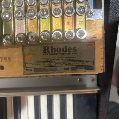 Rhodes Piano Bass 32-Key Electric Piano 1974 - Black image 4