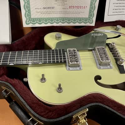 Gretsch G6118T-R Gretsch Anniversary Stephen Stern Masterbuilt Relic USA Mint 2007 - Relic Two Tone Smoke Green image 4