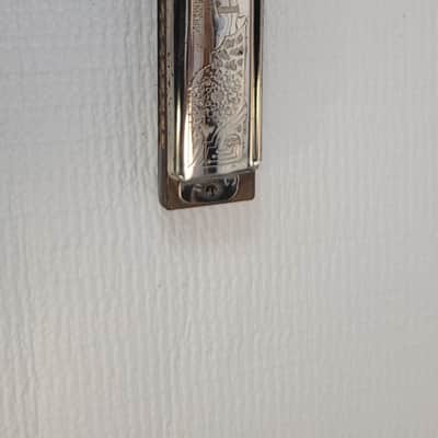 Vintage Hohner Goliath Harmonica 453/48 M Clé de C + Boîte Allemagne Instrument image 2