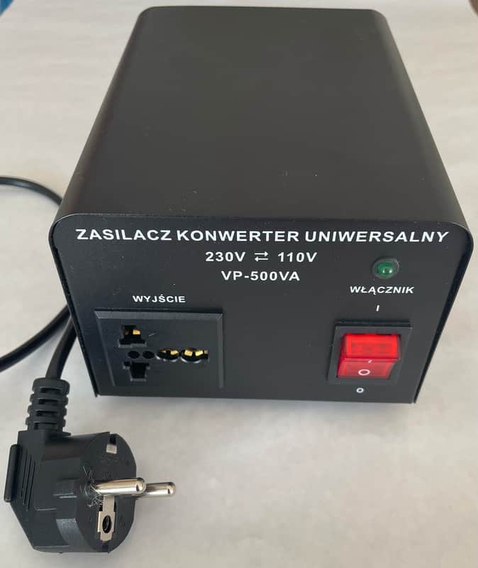 Step Down Transformer 230 to 110 V VOLT POLSKA VP-500VA Black image 1