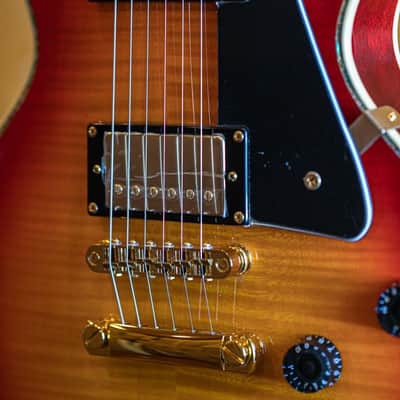 AIO Wolf WLP 750T Electric Guitar - Cherry Burst w/Gator GWE-LPS-BLK Case image 6