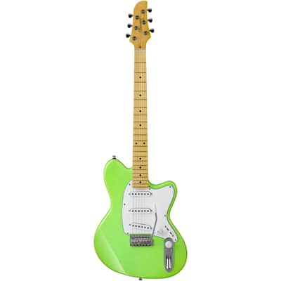 Ibanez Talman YY10-SGS Yvette Young Signature 6-String Solid Body Electric Guitar with Maple Fretboard, Right-Handed, Slime Green Sparkle image 2