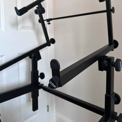 On-Stage On-Stage Pro Heavy-Duty Folding-Z 3-Tier Keyboard Stand 2010 - Black Metal image 6
