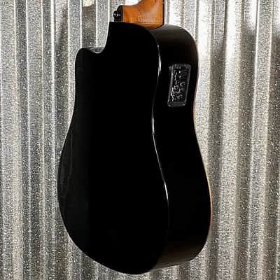 LAG Guitars T118DCE-BLK Black Dreadnought Acoustic Electric Guitar #1779 image 8