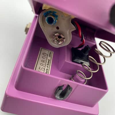 Boss HF-2 Hi Band Flanger (Made in Japan, Vintage Original box, Manual, Green Label) 1985 - 1989 - Pink image 9