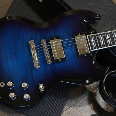 2001 Gibson SG Supreme Electric Guitar Figured Midnight Burst + OHSC image 2