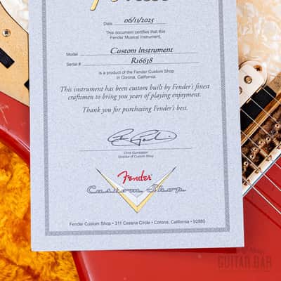 2004 Fender Custom Shop Masterbuilt Dennis Galuszka ‘62 Jaguar Fiesta Red + Gold Hardware w/ Case, CoA image 21