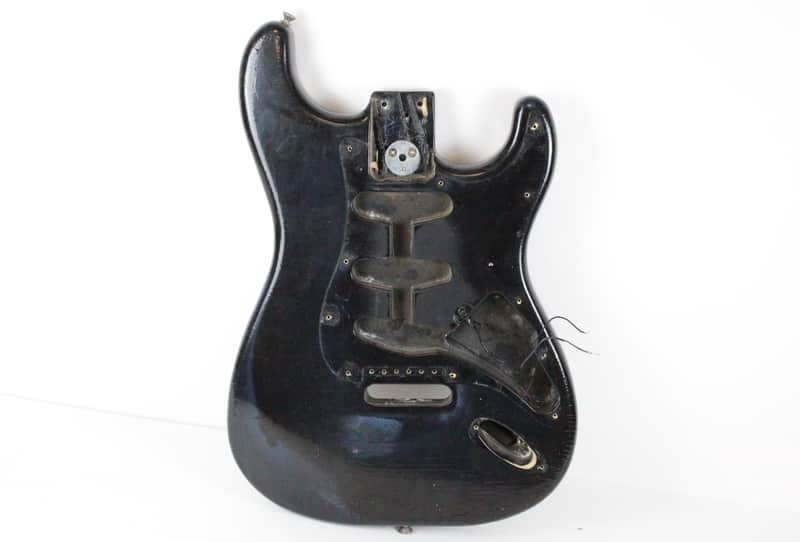 1979 Vintage Fender Stratocaster ~Killer RELIC~ Factory BLACK Ash BODY Strat USA 1970s CBS Era image 1