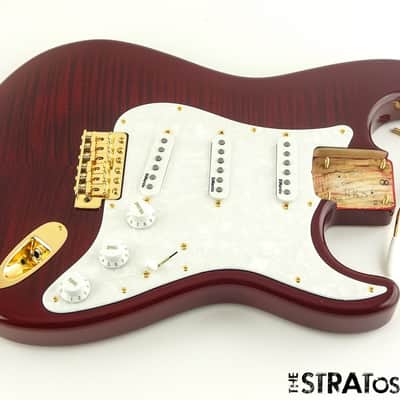 Fender Richie Kotzen Strat LOADED BODY Ash Flame Maple Top Transparent Red Burst