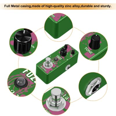 STAX LEF-306 Fuzz Pedal For Electric Guitar & Bass Traditional Fuzz Effect Full Metal Shell True Bypass--Shipped from Irvine Warehouse in California by USPS image 3