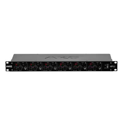 AKG HP6E 6-Channel Headphone Amp Amplifier w/ 4 Selectable Stereo Inputs 1U Rack image 1