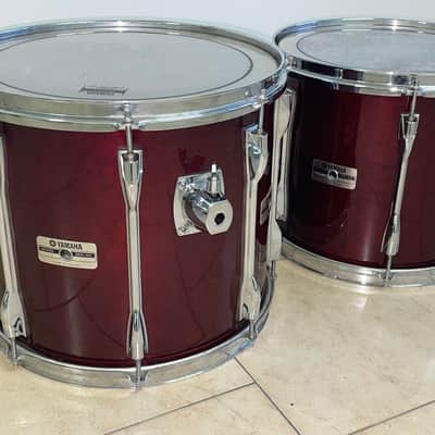 Yamaha Recording custom 14x12 and 13x11 toms cherry wood image 18