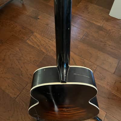 Lyra Acoustic Archtop 1930s Kay Harmony Oscar Schmidt May Bell - Sunburst Faux Flame Stencil image 10