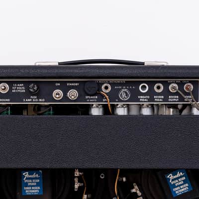 1967 Fender Super Reverb Black Panel Vintage Tube Amp w/ Cover & Ftsw, Fleet Foxes, Phil Ek-Owned image 11