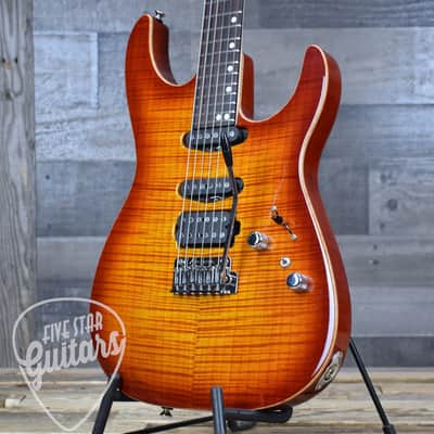 Tom Anderson Angel with Hardshell Case - Fire Burst with Binding image 12