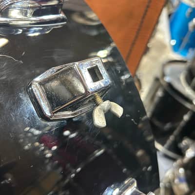 Ludwig 14" deep X 22" head Vistalite Bass Drum (11285-1236) Early 70's - Black Vistalite image 10